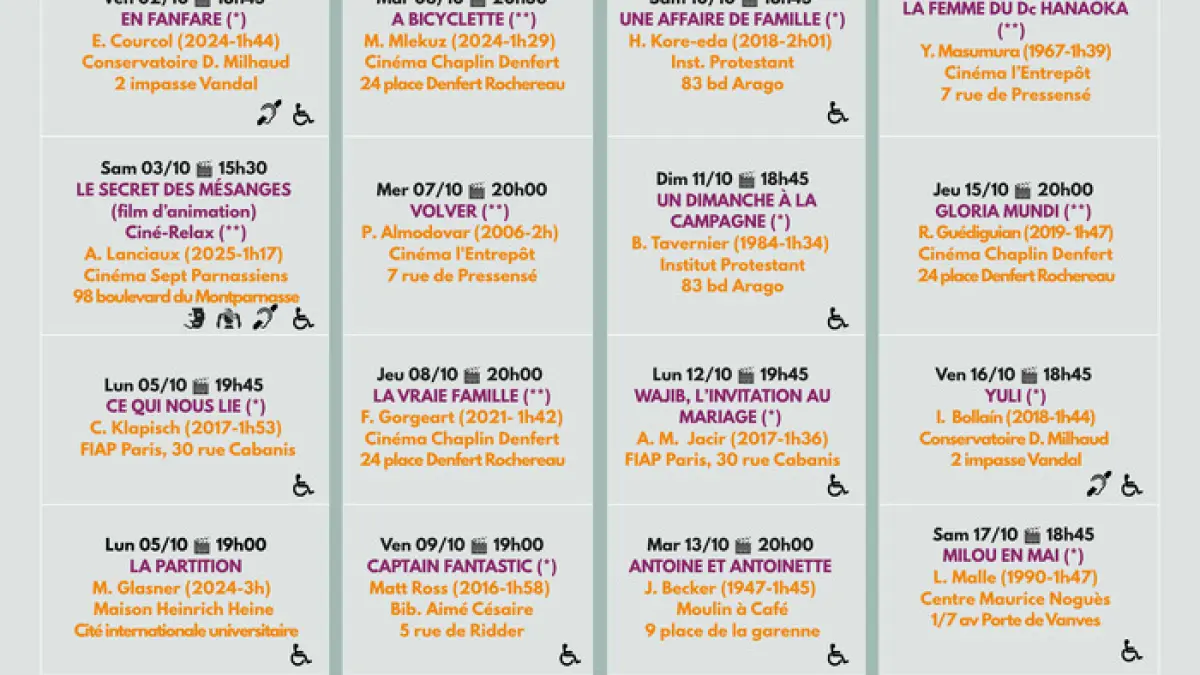 Programme de la 9è édition de notre Festival