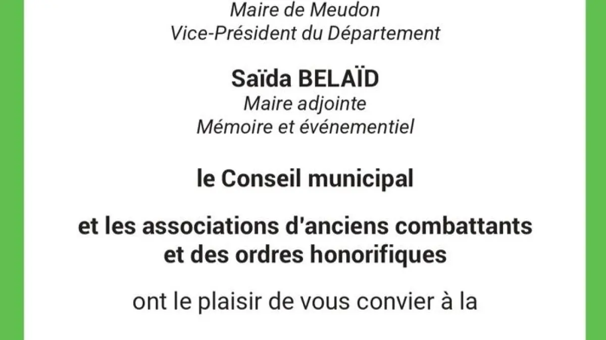 Commémoration du 82e anniversaire de la Libération de Meudon