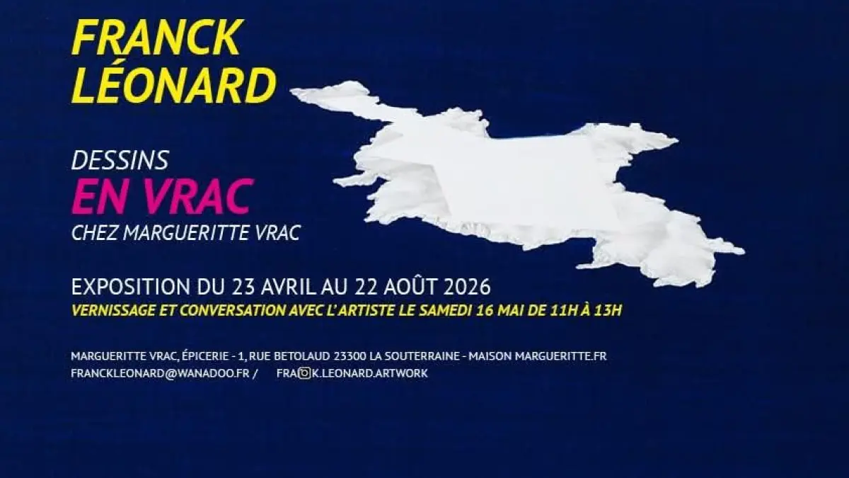 Franck Léonard, dessins en vrac à la Maison Margueritte vrac
