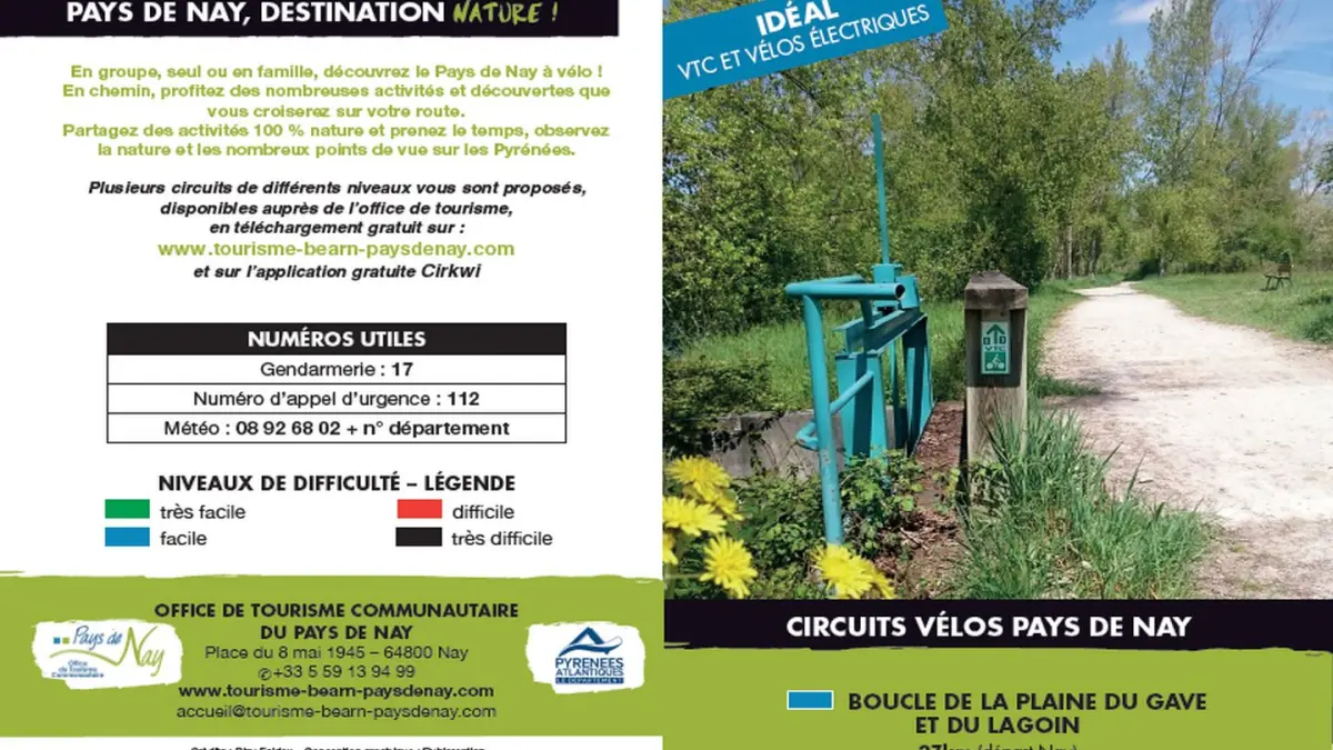 Circuit vélo 2 : boucle de la plaine du Gave et du Lagoin