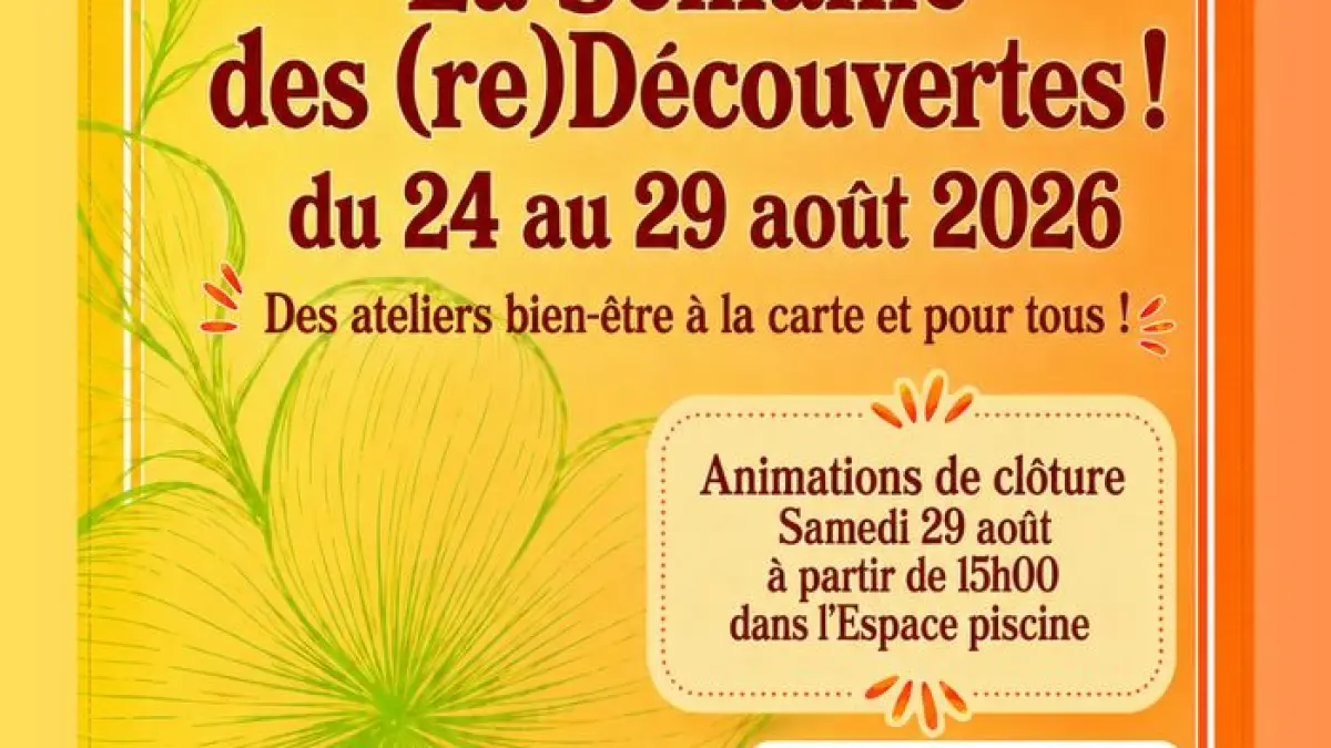 La Semaine des (re)Découvertes ! Du 24 au 29 août📍Gîte Cocottes & Colibri et espace piscine