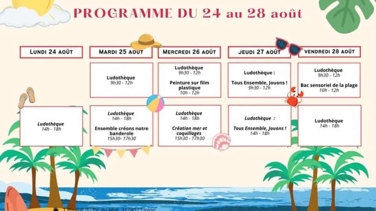 Semaine d’animations à la Maison des Familles - Du 24 au 28 août