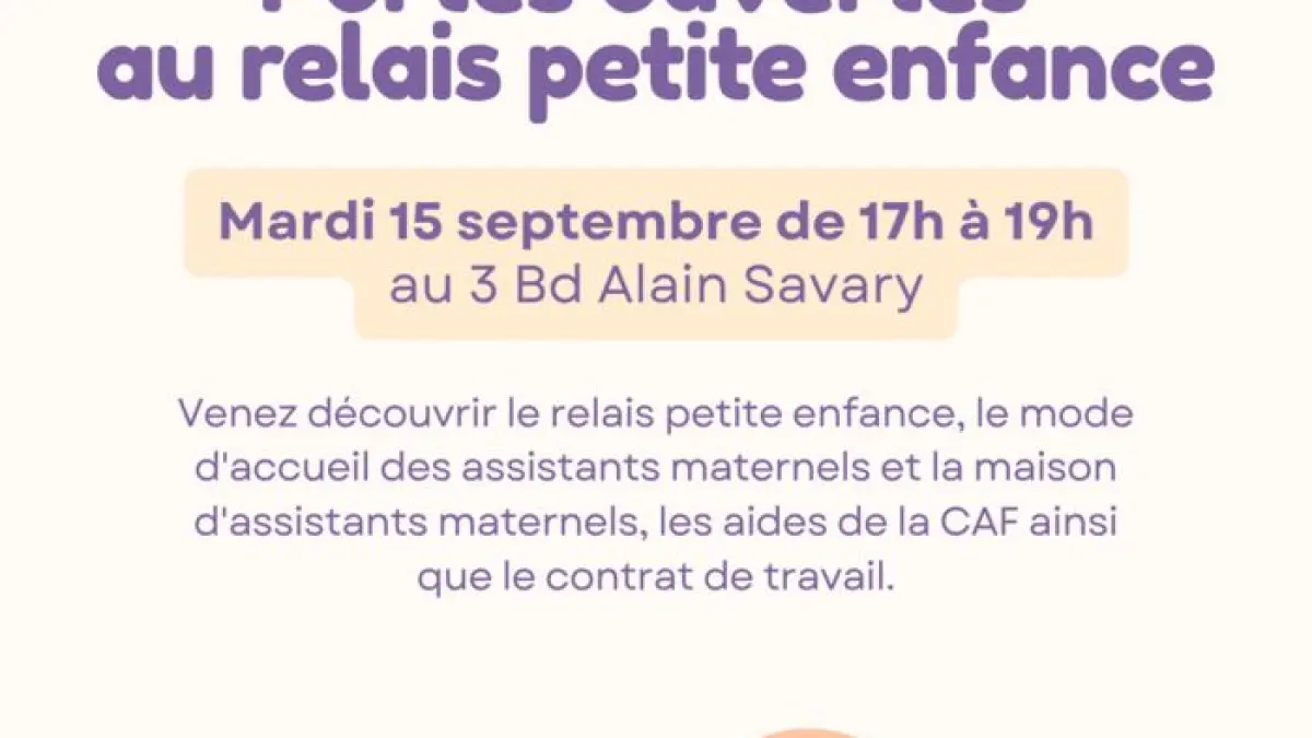 Portes ouvertes du Relais Petite Enfance - Mardi 15 septembre