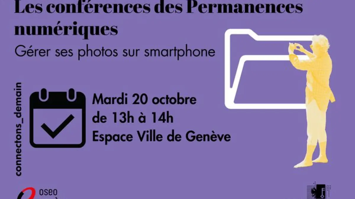 Conférence "Gérer ses photos sur smartphone" - Permanence numérique Rive gauche
