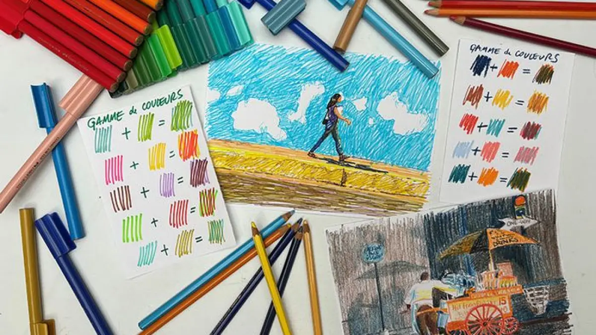 DESSIN - Outils graphique : dessiner aux feutres et aux crayons de couleur/ Académie d'art de Meudon