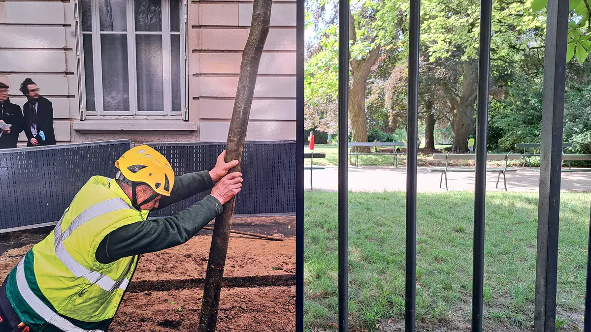 "Deux métiers, deux photographes" : une exposition itinérante sur les grilles des jardins