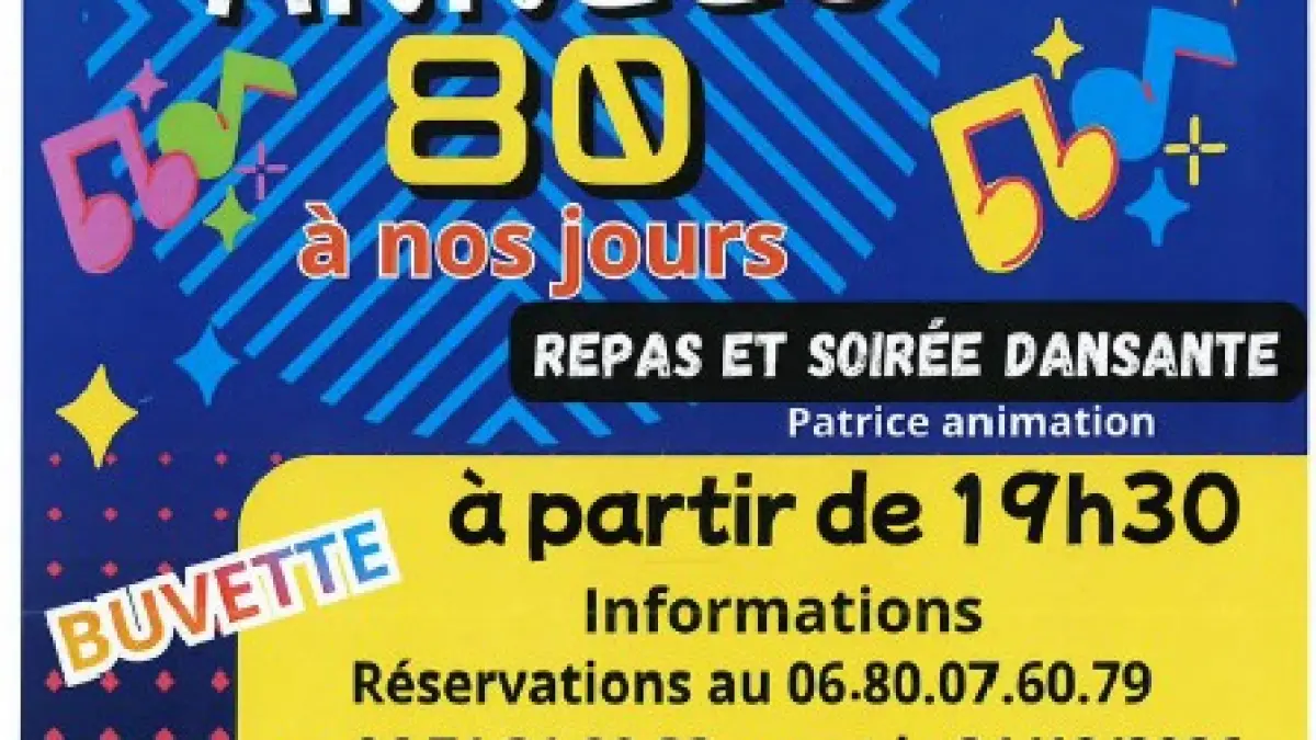 Soirée dansante "Des années 80 à nos jours"